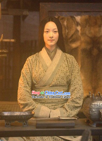 Qin Dynsaty Period Chinese Costume Yu Ji Xiang Yu's Wife Han Beauty Clothing for Women