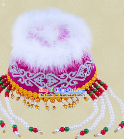 Ancient Chinese Mongolian Fragrant Princess Hat for Women