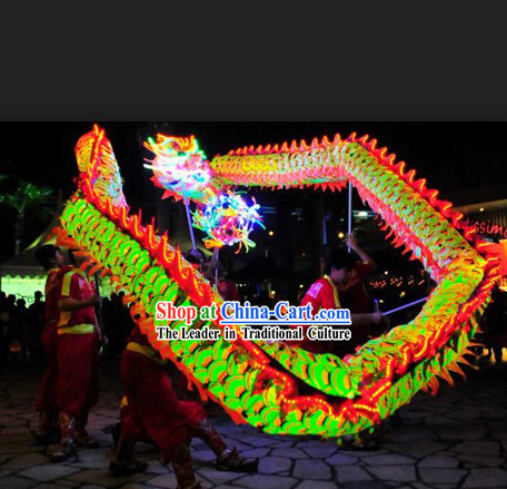Professional Competition and Performance Luminous Dragon Dance Head and Costumes Complete Set