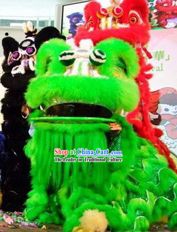 Green Southern Hoksan Lion Dance Costume Complete Set