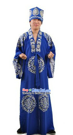 Ancient Chinese Father-in-law Costumes and Hat for Men