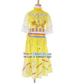 Traditional Chinese Dai Nationality Clothes for Kids