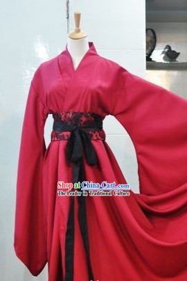 Ancient Chinese Red Hanfu Clothing for Men