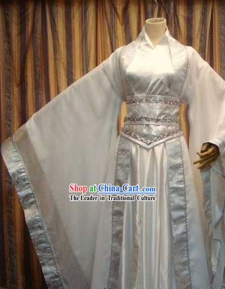 Ancient Chinese White Bridegroom Wedding Dress for Men