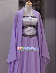 Ancient Chinese Purple Guzhuang for Ladies