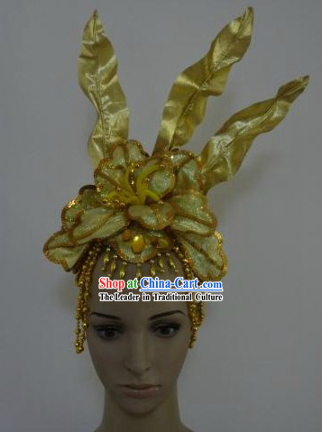 Chinese Classical Dancing Gold Leaf Headpiece