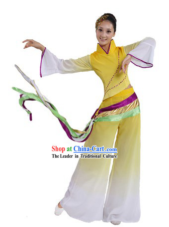 Chinese Classical Dance Costume and Headpiece for Women