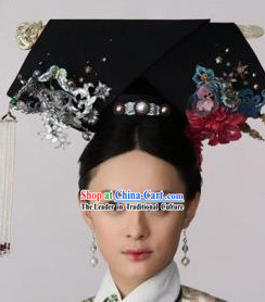 Zhen Huan Empress Imperial Hair Accessories Manchu Hat for Ladies