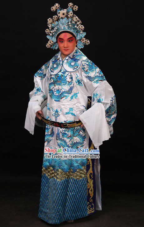 Traditional China Beijing Opera Lao Sheng Dragon Robe for Men