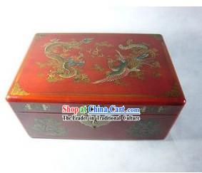 Chinese Classic Palace Dragon and Phoenix Mahjong Case