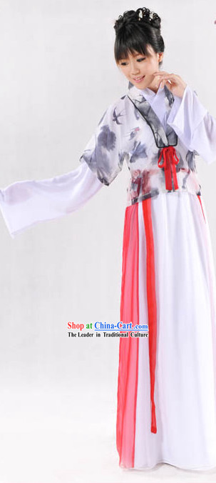 Ancient China Han Dynasty Swallow Clothing Complete Set for Women