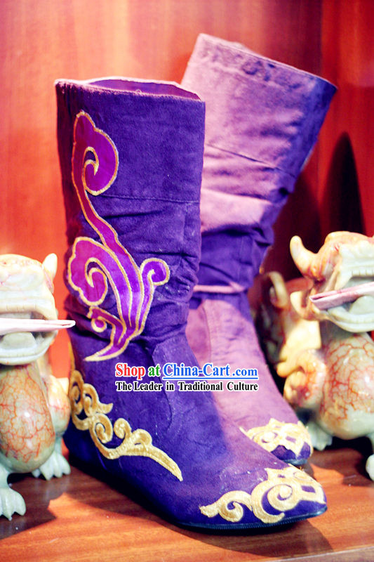 Ancient Chinese Classic Han Fu Long Boots