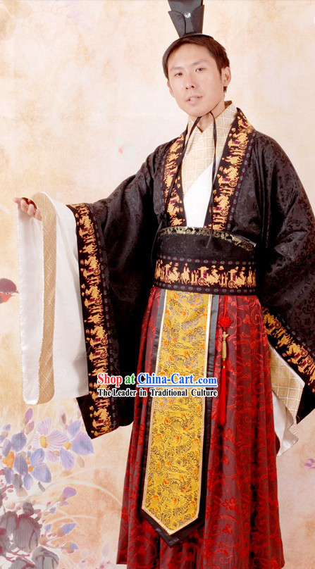 Traditional Chinese Important Festival Ceremonial Han Dynasty Clothes for Men