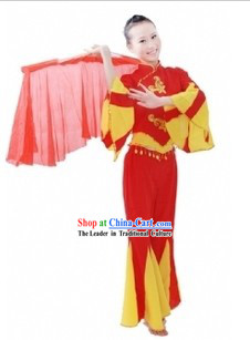 Traditional Chinese Fan Dancing Costume for Women