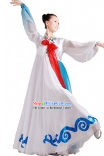 Traditional White Chinese Korean Clothing for Women