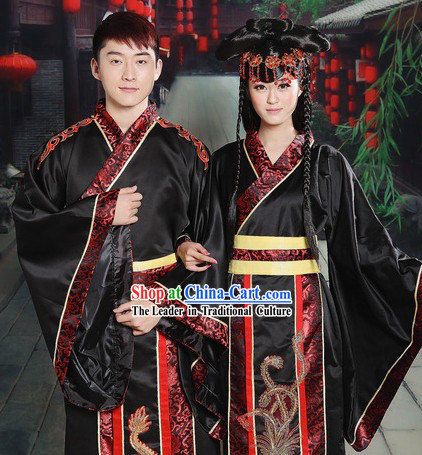Ancient Chinese Dragon and Phoenix Wedding Dresses