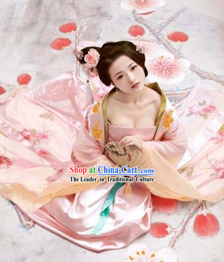Ancient Chinese Guzhuang Costumes and Headpiece for Women