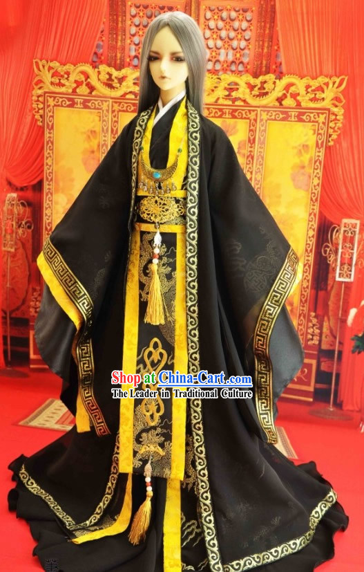 Ancient Chinese Black Hanfu Clothing for Men