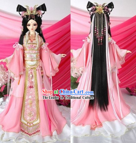 Classical Chinese Princess Clothing and Hair Accessories Complete Set