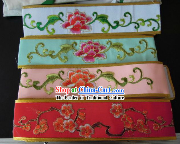 Traditional Chinese Flower Embroidery Opera Belt