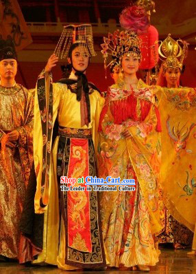 Ancient China Tang Emperor Tai Zong and Empress Yang Gui Fei Clothes and Hat