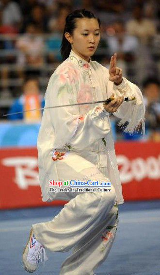 Hand Painted Tai Chi Championship Silk Uniform