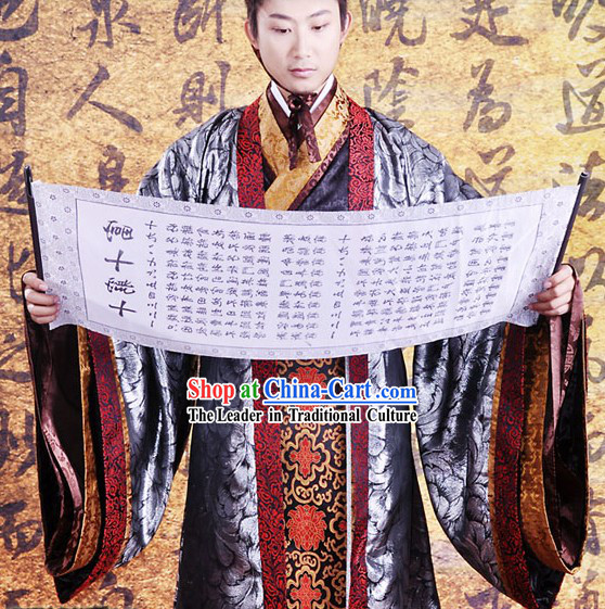 Ancient Chinese Clothing Three Pieces Set for Men