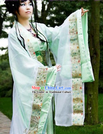 Green Ancient Chinese Tang Princess Clothes for Women