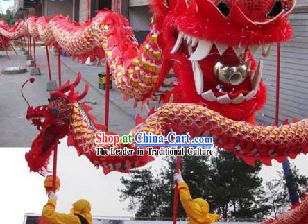 Red Zhejiang Province Armor Dragon Dance Costume Prop for Adults