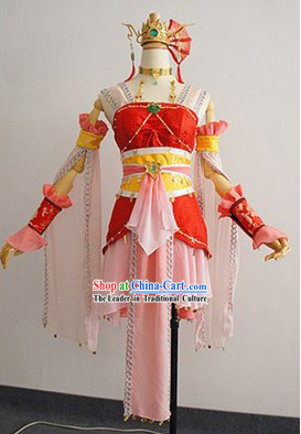 Ancient Chinese Beauty Cosplay Clothing and Accessories Complete Set