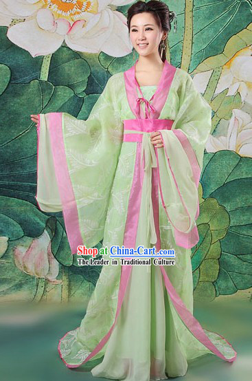 Ancient Chinese Light Green Lover Costumes for Women