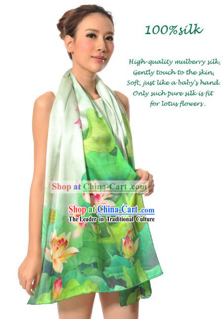 100_ Silk Chinese Famous Brand Shanghai Story Scarf