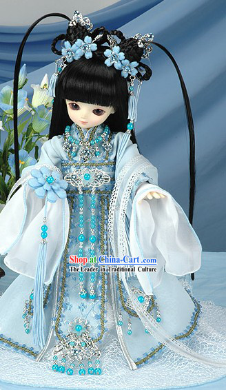 Traditional Chinese Clothing Long Wig Accessories for Children