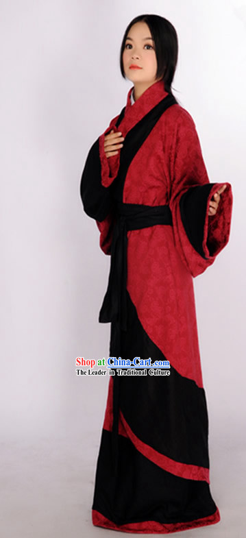 Ancient Chinese Red and Black Ancient Suit for Women