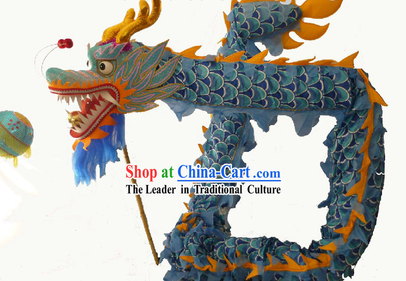40 Meters Long Chinese Classical Dragon Dancing Costumes for 21-22 People