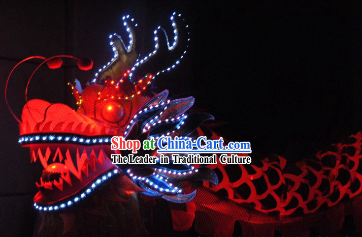 LED Lights Luminous Dragon Dance Prop Costumes for 9-10 Adults