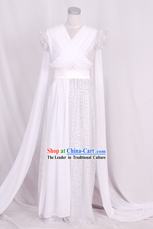 Ancient Chinese Legend White Fairy Costumes for Women