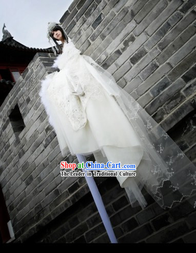 Ancient Chinese White Princess Legend Costumes Complete Set Free Shipping Worldwide