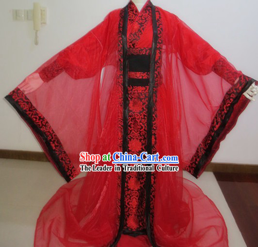 Ancient Chinese Red Wedding Outfit for Bridegroom