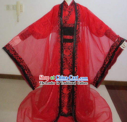 Ancient Chinese Red Wedding Outfit for Bridegroom