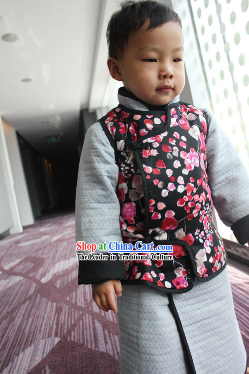 Chinese Classical Long Robe and Jacket for Kids