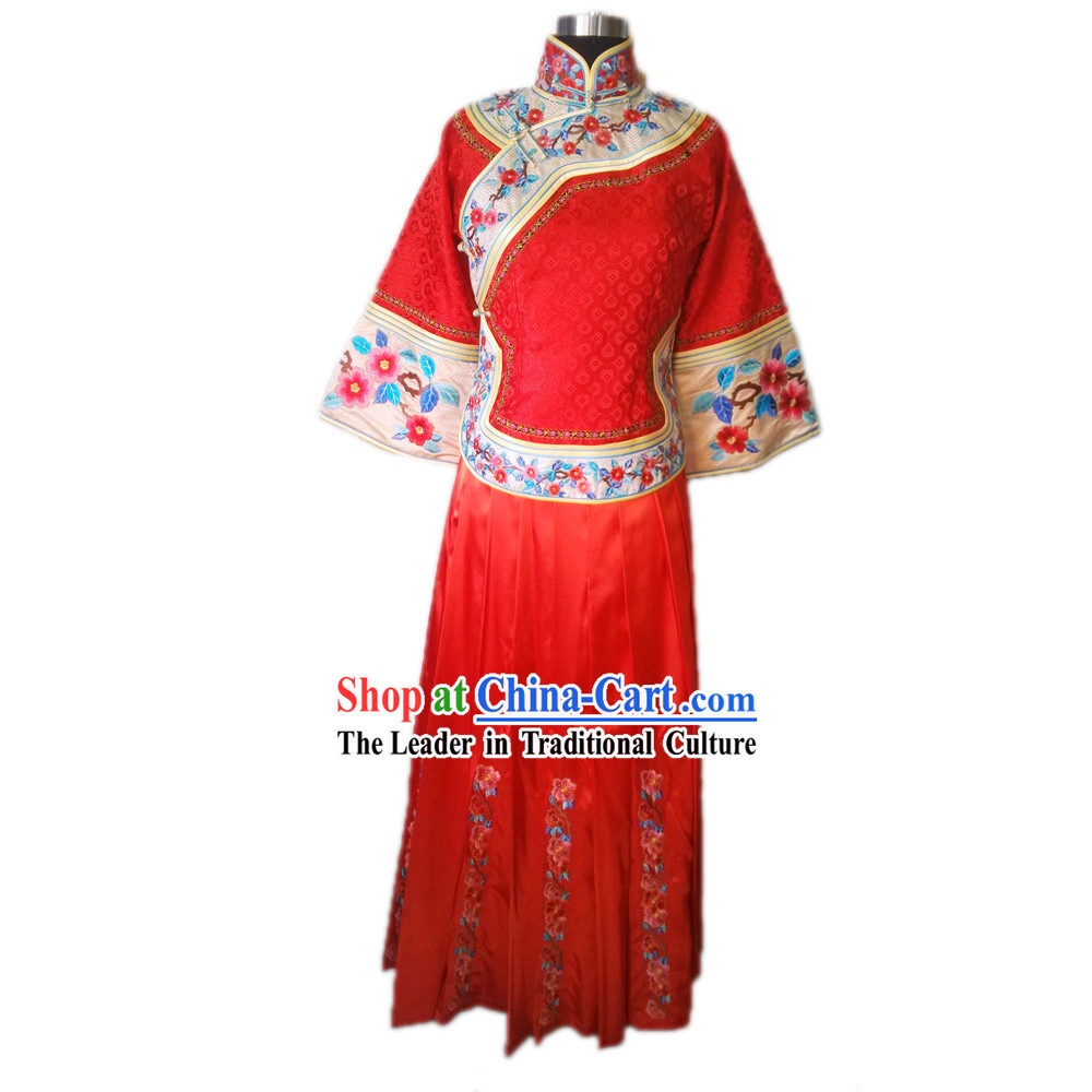 Chinese Red Xiu He Style Wedding Outfit for Brides