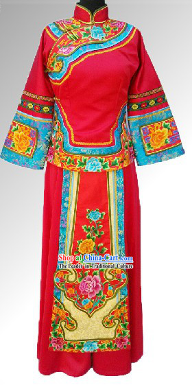 Traditional Chinese Wedding Blouse and Skirt Complete Set for Brides