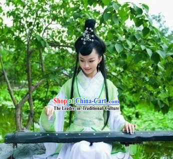 Traditional Ancient Chinese Light Green Lady Costume