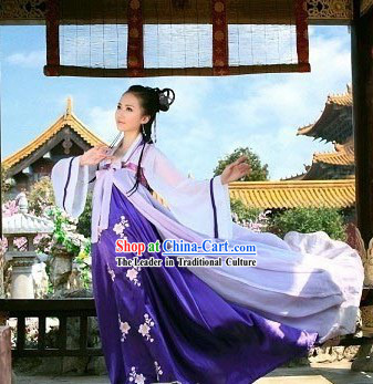 Purple Traditional Ancient Chinese Ruqun Robe Suit