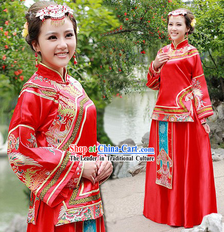 Traditional Ancient Chinese Wedding Dress Outfit for Women