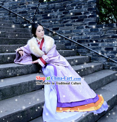 Ancient Chinese Mongolian Tribe Princess Clothes Complete Set