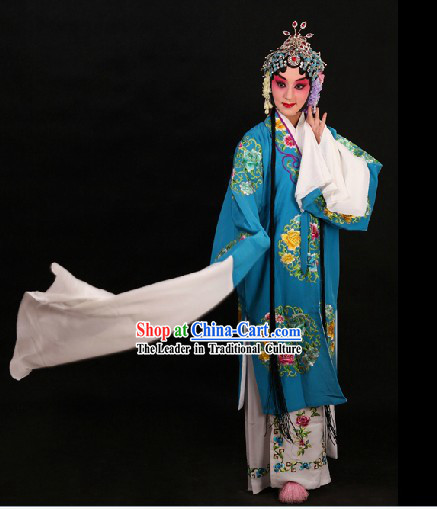 Traditional Chinese Opera Round Flower Embroidery Outfit