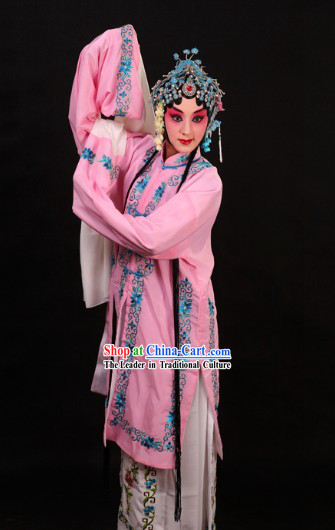 Pink Chinese Peking Opera Qingyi Dan Costume for Women