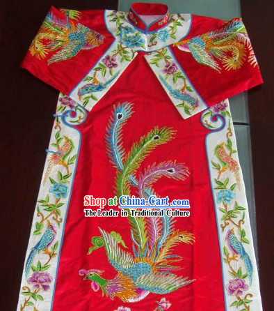 Ancient Chinese Opera Embroidery Phoenix Robe Qipao